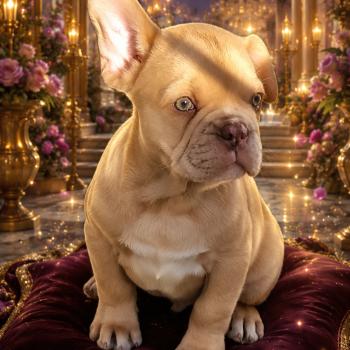 chien Bouledogue francais Isabella fawn merle Bentley Élevage de la famille dog étoilée