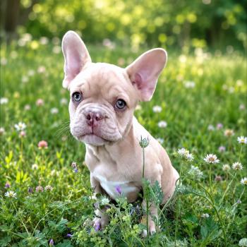 chien Bouledogue francais Isabella fawn merle Bentley Élevage de la famille dog étoilée